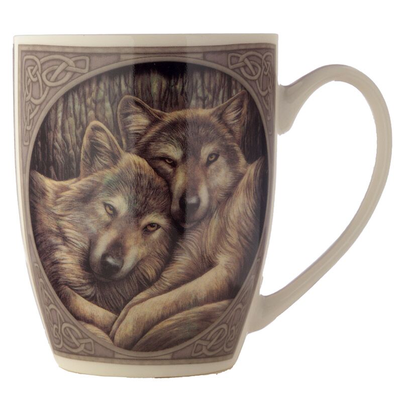 Lisa Parker Porzellantasse mit treuer Wolfsfreundin