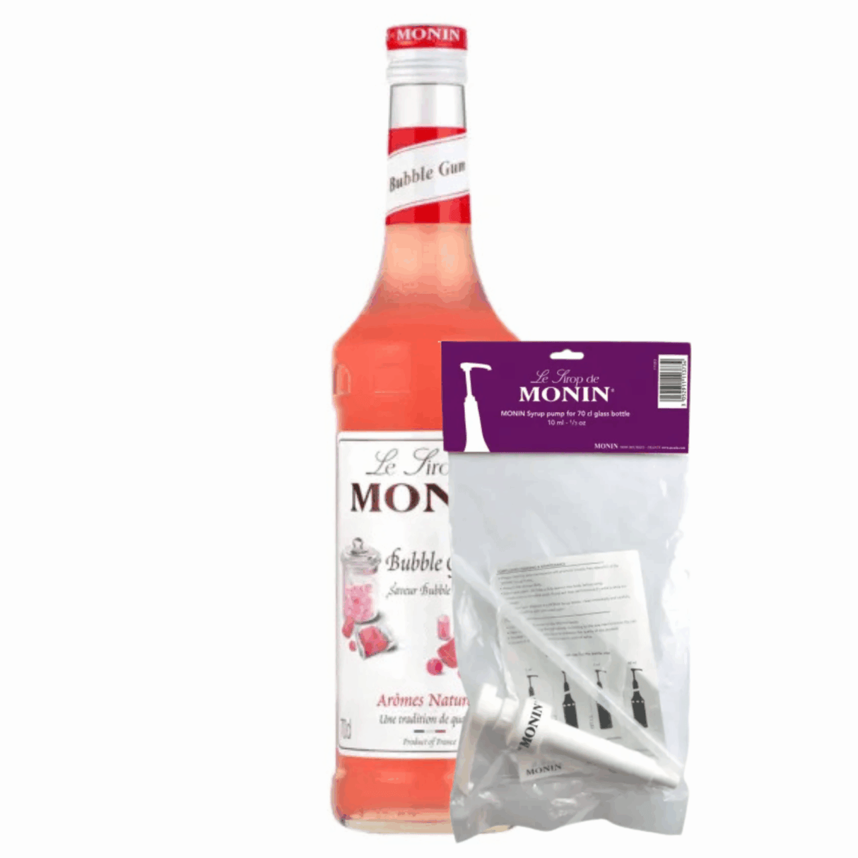 Monin Sirup Kaugummi (70 cl) + Siruppumpe (10 ml)