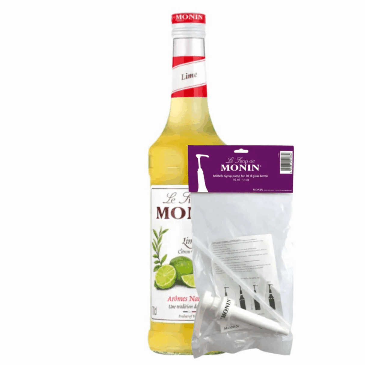 Monin Sirup Citron Vert (70 cl) + Siruppumpe (10 ml)