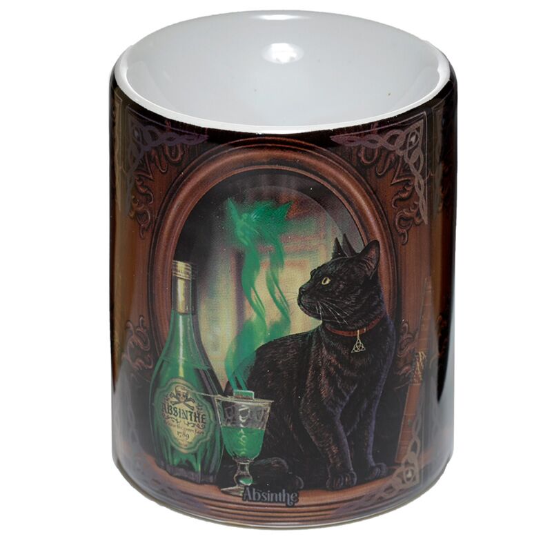 Lisa Parker Absinth-Katze-Duftbrenner aus Keramik