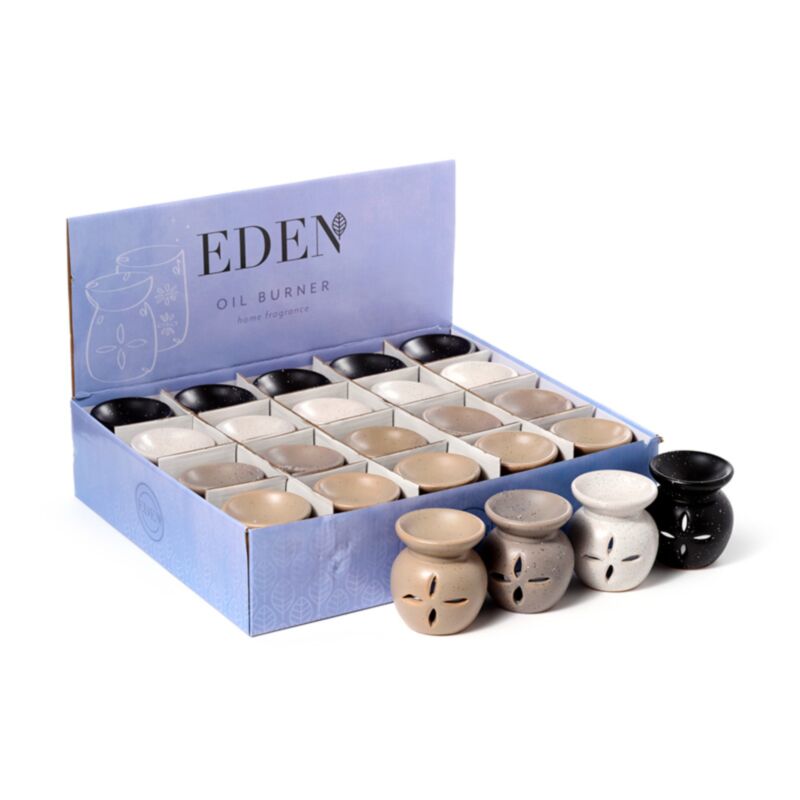 Eden Duftbrenner mit kleinen ausgeschnittenen Blumen in Steinoptik