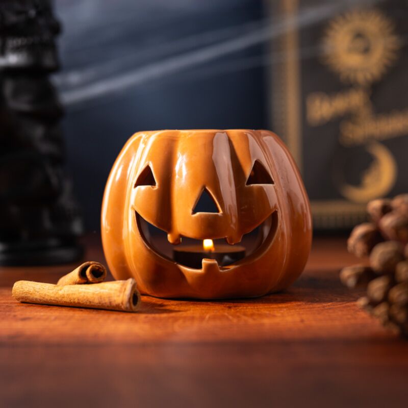 Kürbis-Jack-o-Laterne-Keramik-Duftbrenner