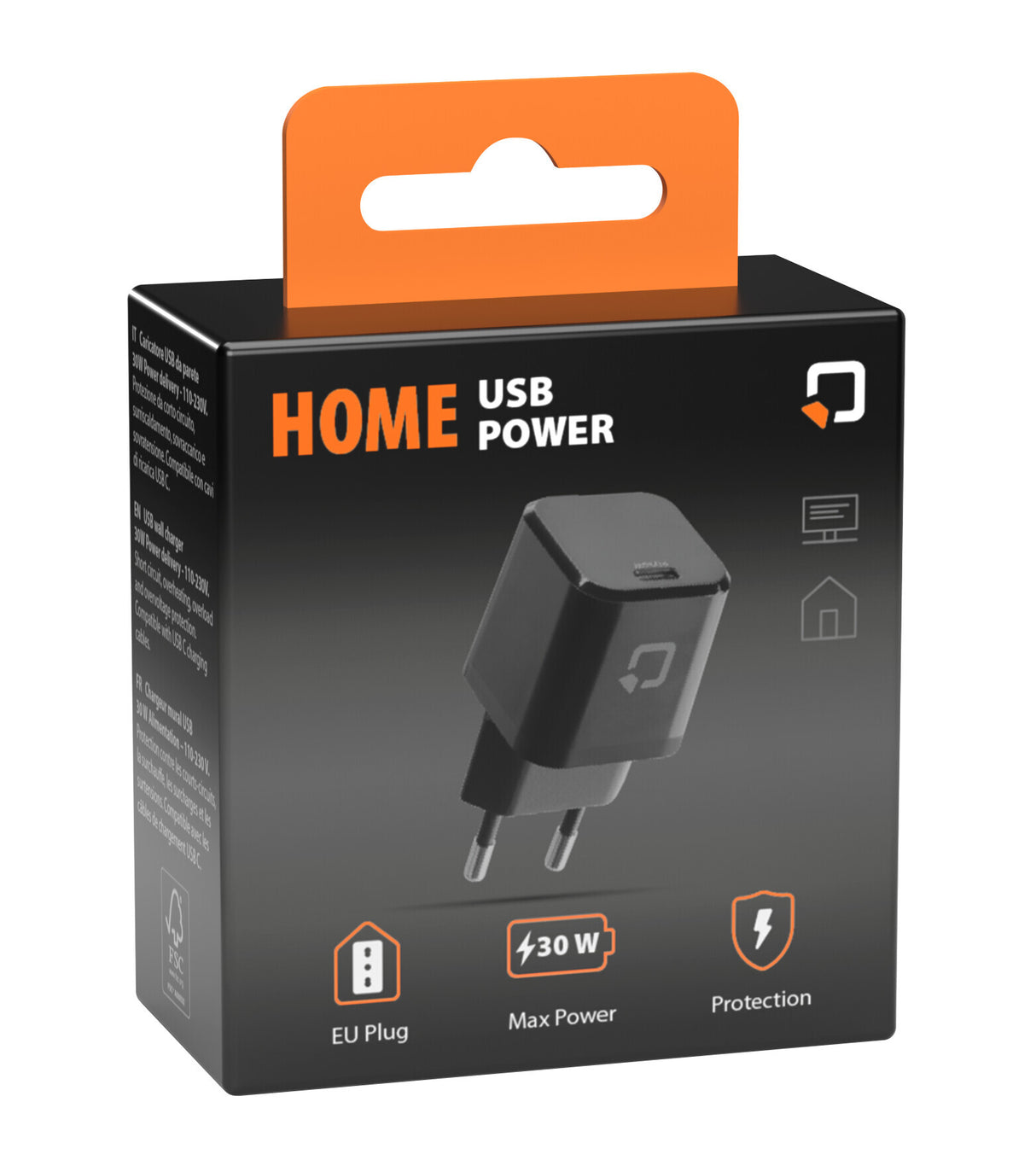 Optiline Heim-USB-C-Ladegerät – PD – 30 W – 110 230 V