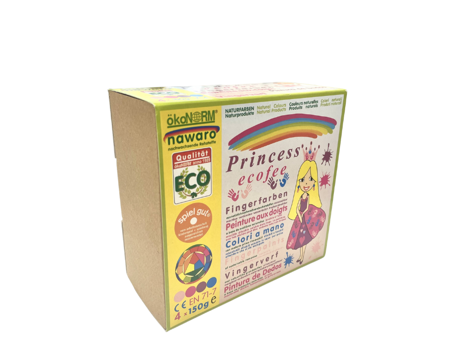 Ökonorm Fingerfarbe - Prinzessin - 4 Stück - 150gr. p.st
