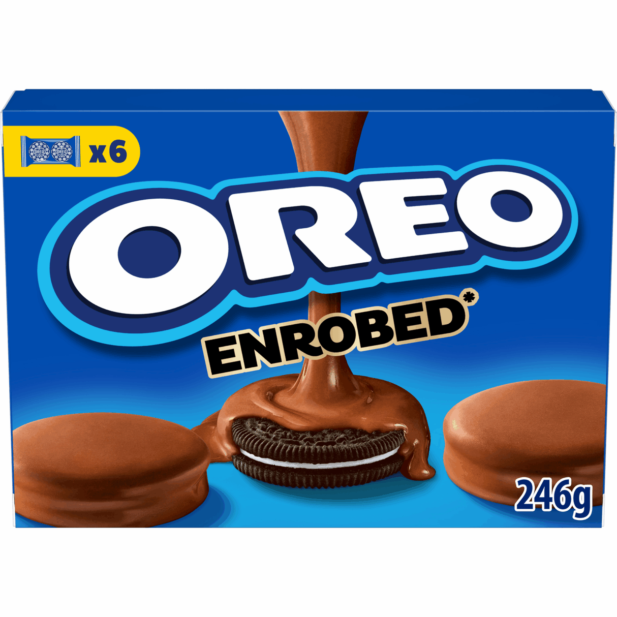Oreo Original-Kekse mit Milchschokolade-Überzug – Box 10 x 246 g (6 x 41 g) – Keks für unterwegs – Display-Box – Schokoladenkekse