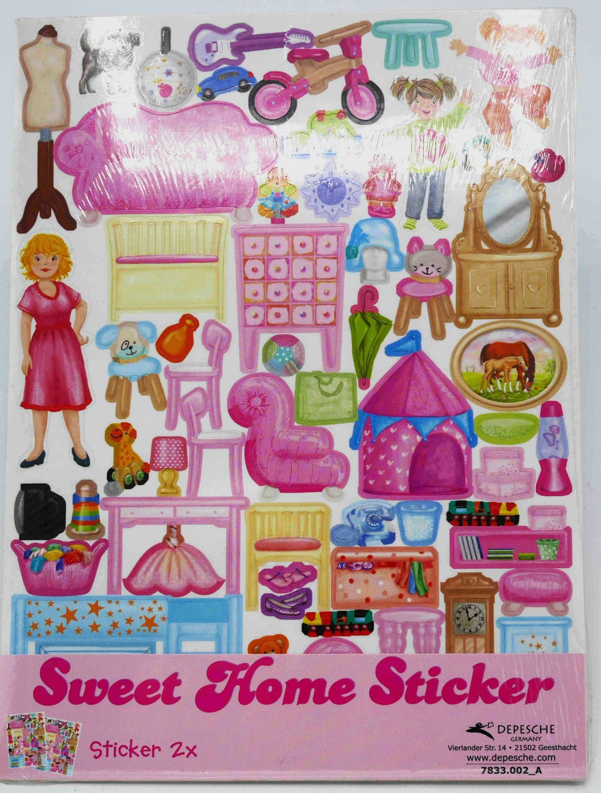 Van der Doelen Topmodel Sweet Home Aufkleber, 2 Bögen – 4833a2
