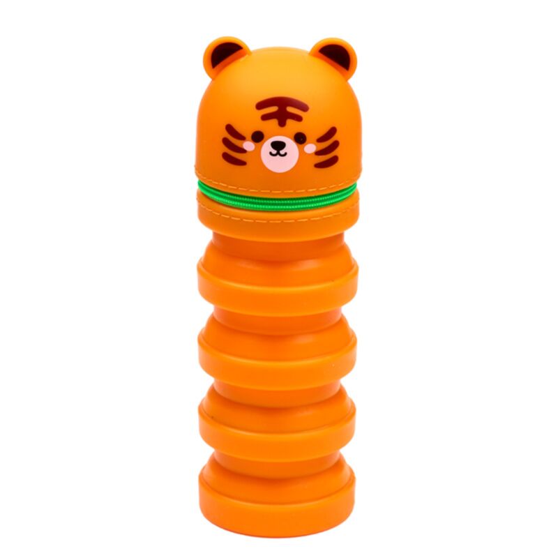 Adoramals Tiger-Pop-Up-Federmäppchen aus Silikon