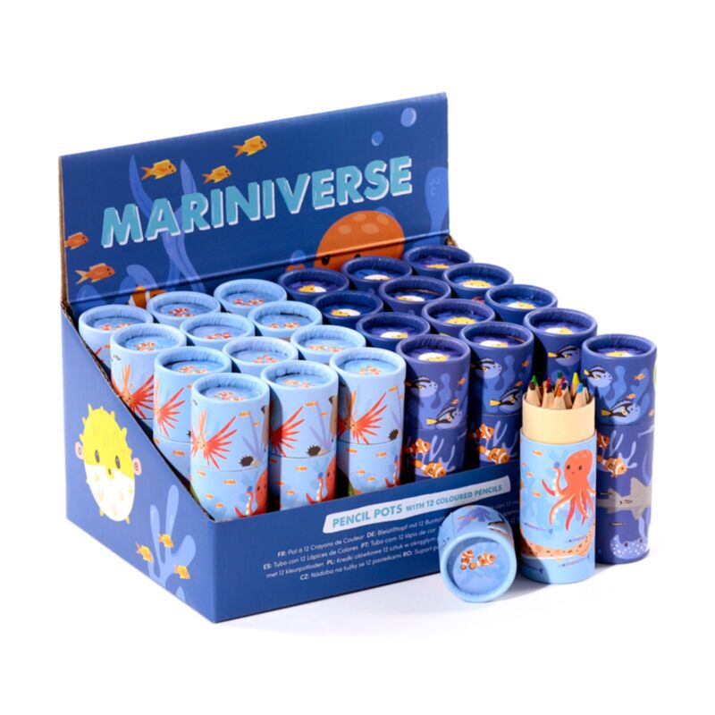 Mariniverse-Zeichentube mit 12 Buntstiften