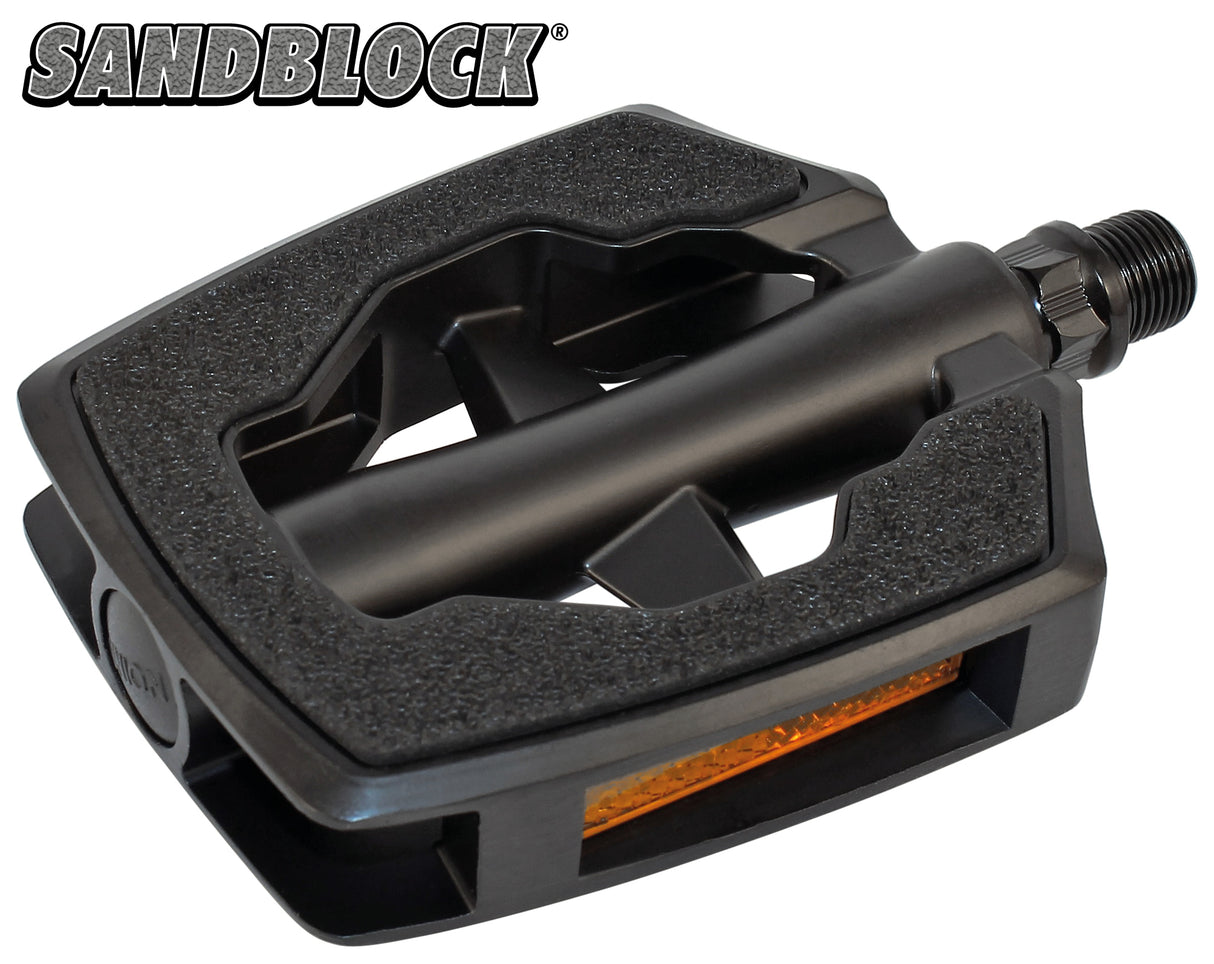 Union Pedal SP-2890, mattschwarz, schwarzer Sandblock, auf Karte.