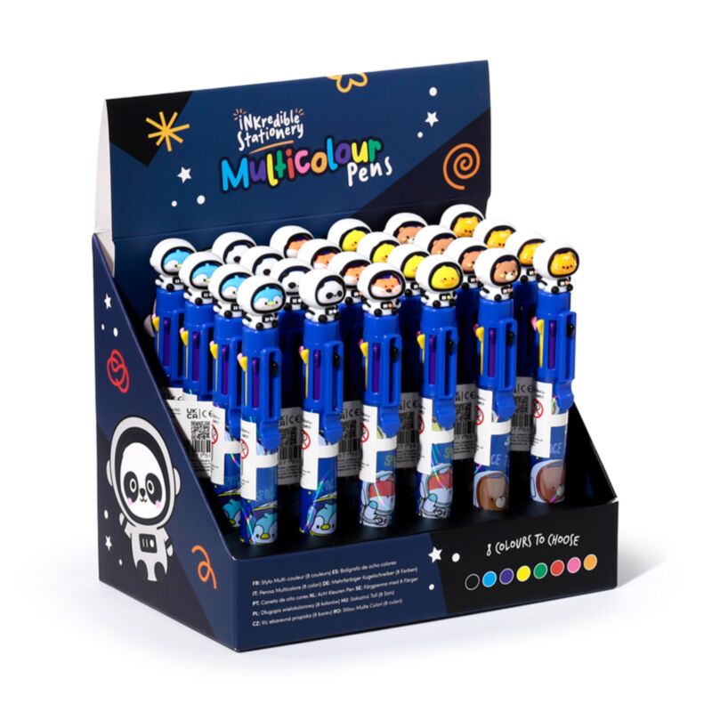 Mehrfarbiger Stift „Space Team“ (8 Farben)