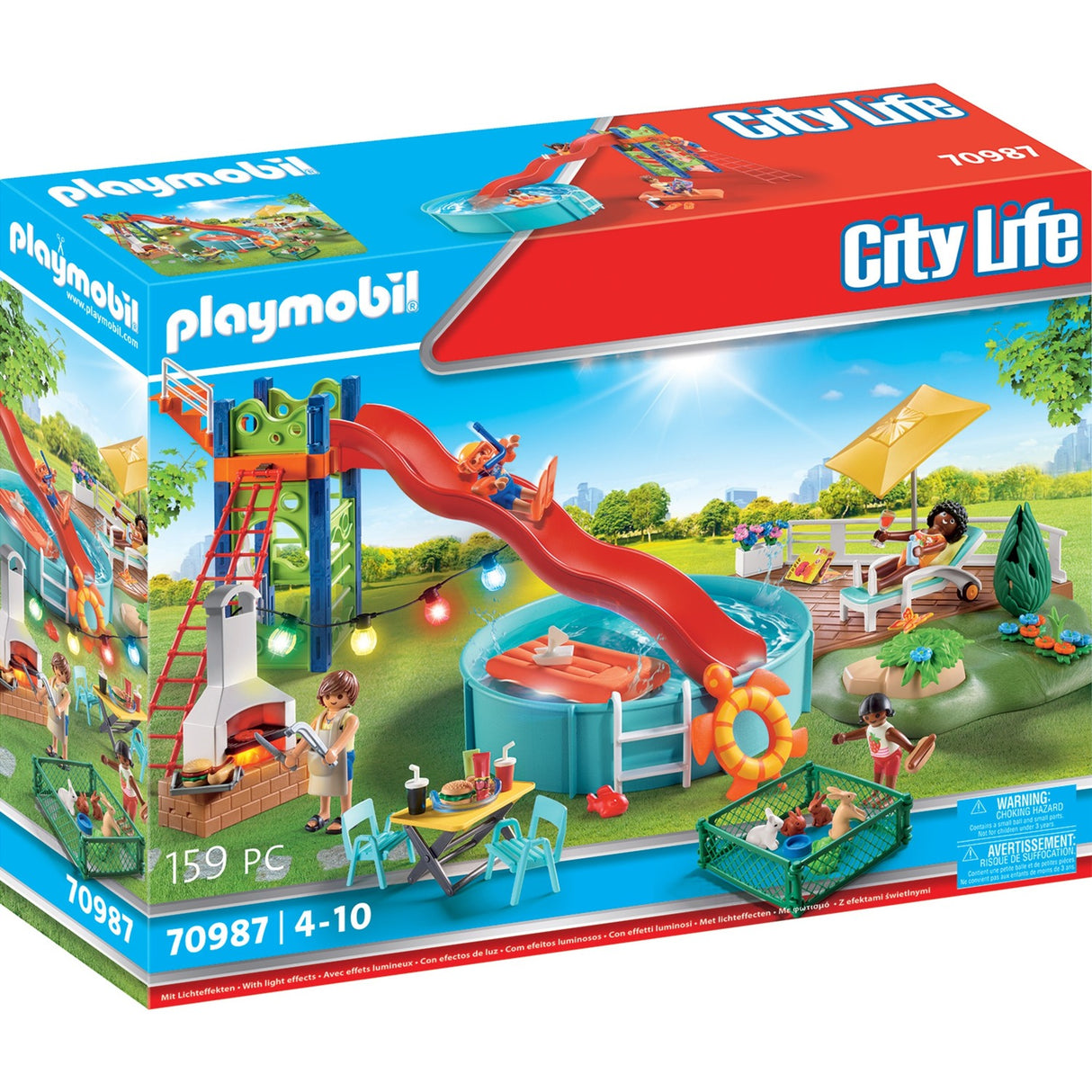 Playmobil City Life Swimming Pool Party mit Folie 70987