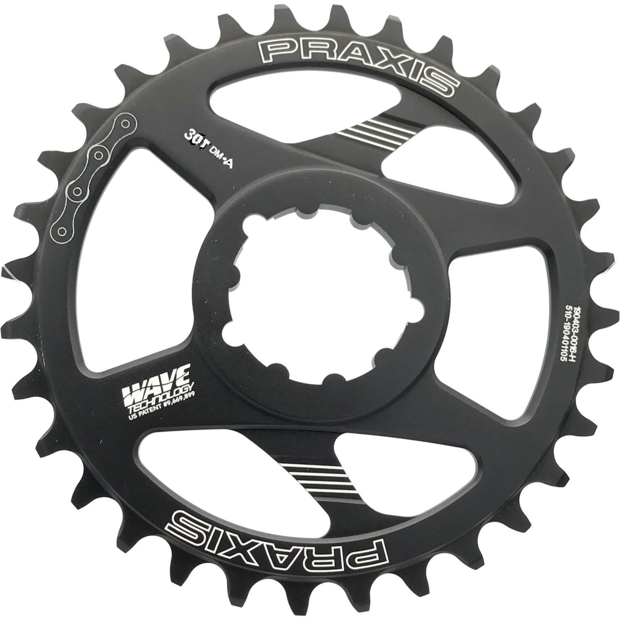 Praxiskette Top 1x MTB DM-A 30T Stahlschwarz