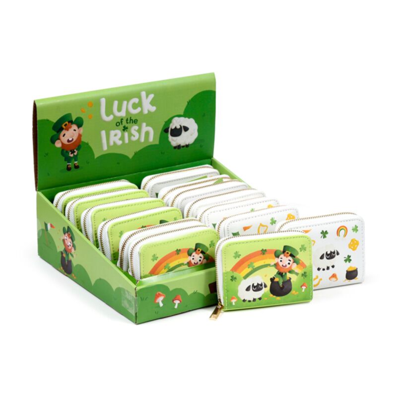 Luck of the Irish runde Geldbörse mit Reißverschluss – klein