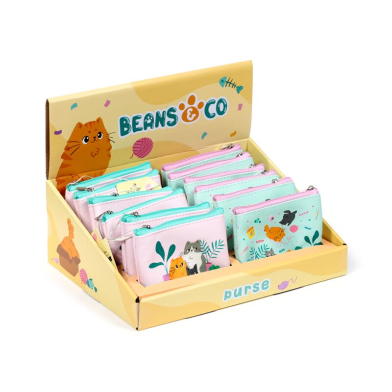 Beans Co Cats PVC-Geldbörse