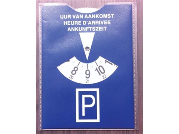 Parkscheibe in transparenter Hülle (blau)