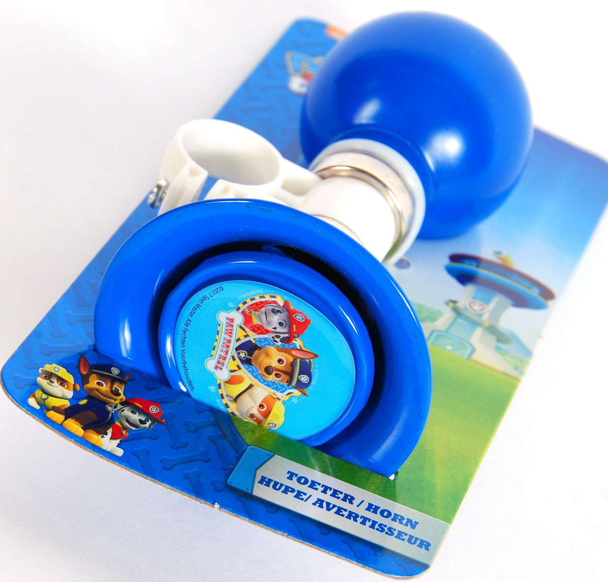 Fahrradhornpfotenpatrouille 13 cm blau