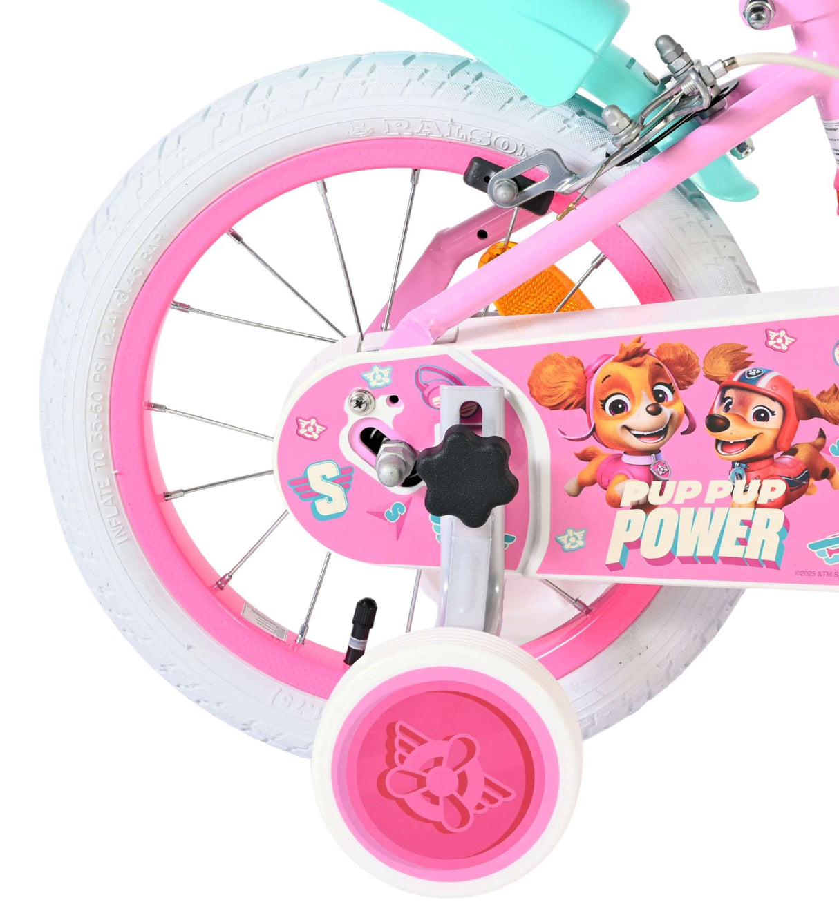 Paw Patrol Kinderfahrrad – Mädchen – 14 Zoll – Pink – zwei Handbremsen