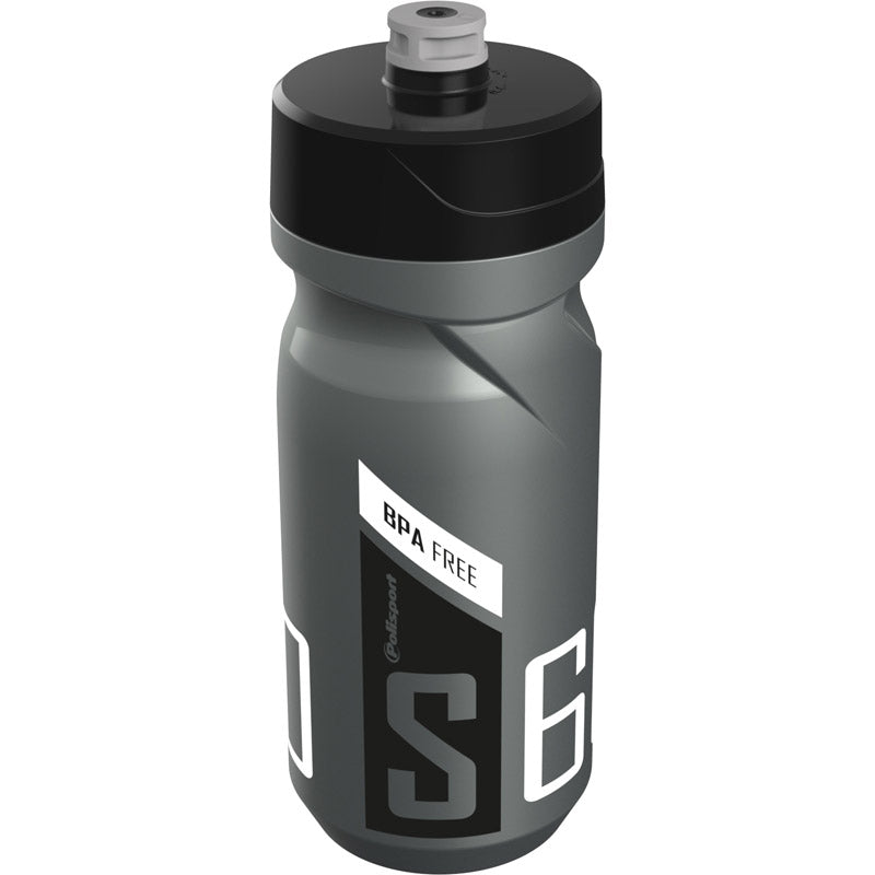 Polisport Bidon S 600 ml Silber Schwarz Weiß