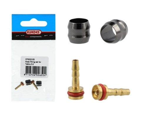 Elvedes Hydro-Klemmring Olive + Einsatz Tektro 5,0 mm Set a 2