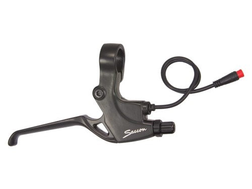 Saccon Bremshebelset für E-Bike mit magnetischem Bremsabschaltschalter. schwarz silber