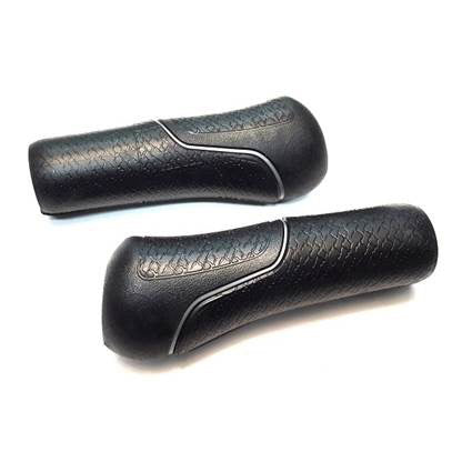 Gazelle Griff Set Hybrid mit silbernen Rohrleitungen 132 132 mm schwarz