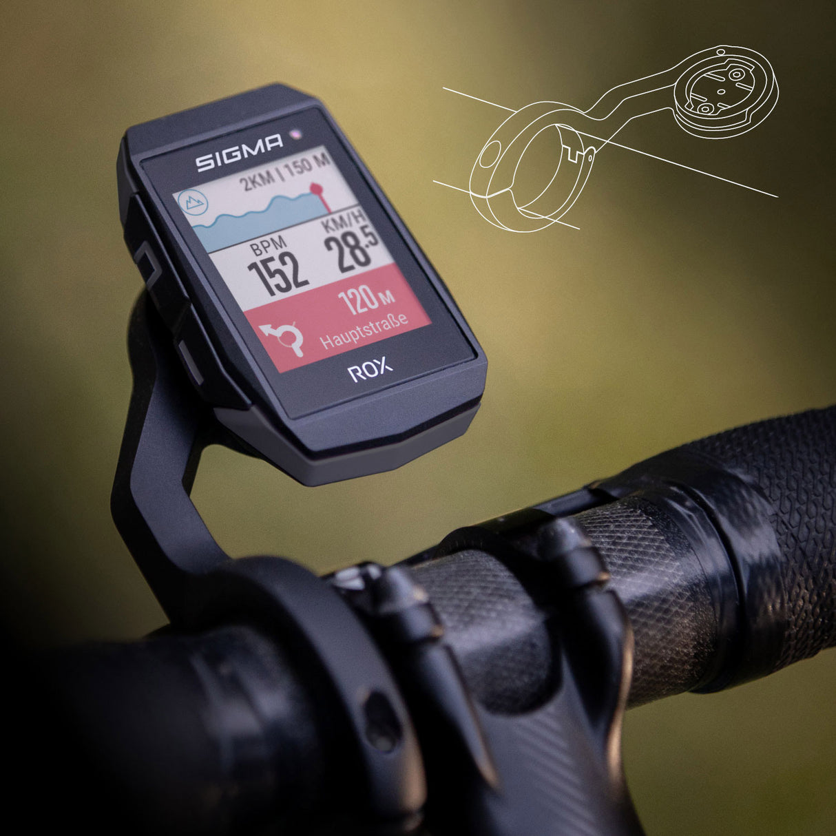 Sigma Rox 11.1 EVO GPS HR SET SET SW SW Kurzer Butler+Ant+BORST+USB-C
