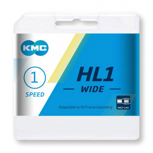 KMC Singlespeed-Kette HL1 breit silber 100 Glieder – silber