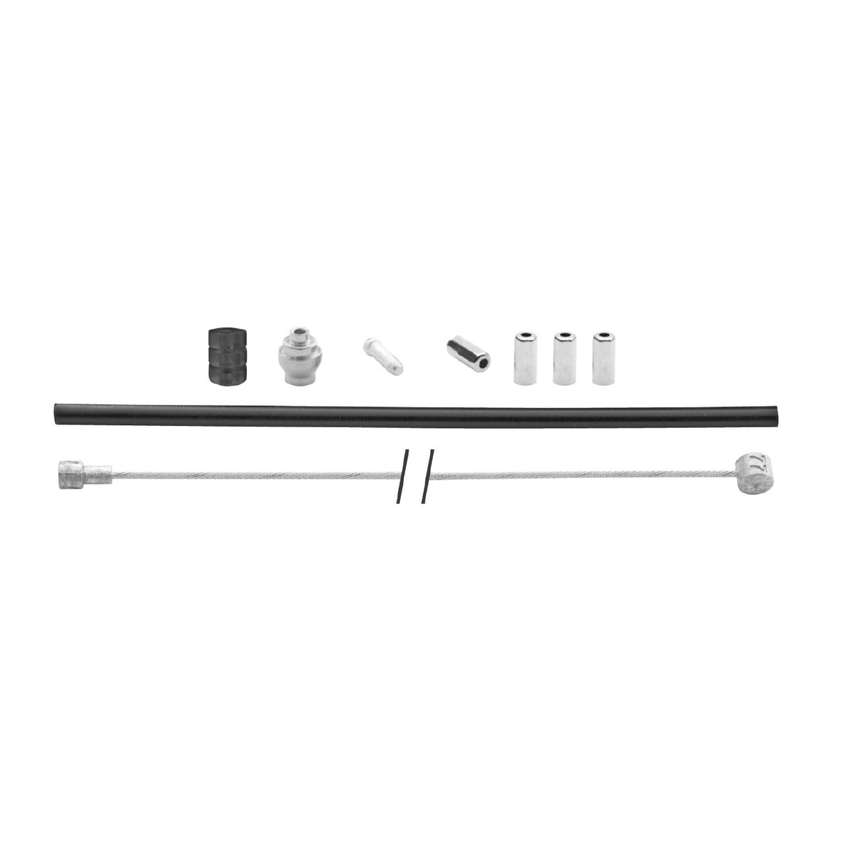 Bremskabel Set Universal 1800 2350 mm Schwarz Silber
