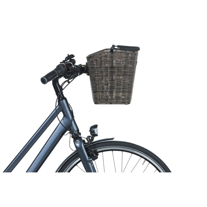 Basilikum Bremen Rattan Look KF - Fahrradkorb - zuerst - dunkelbraun