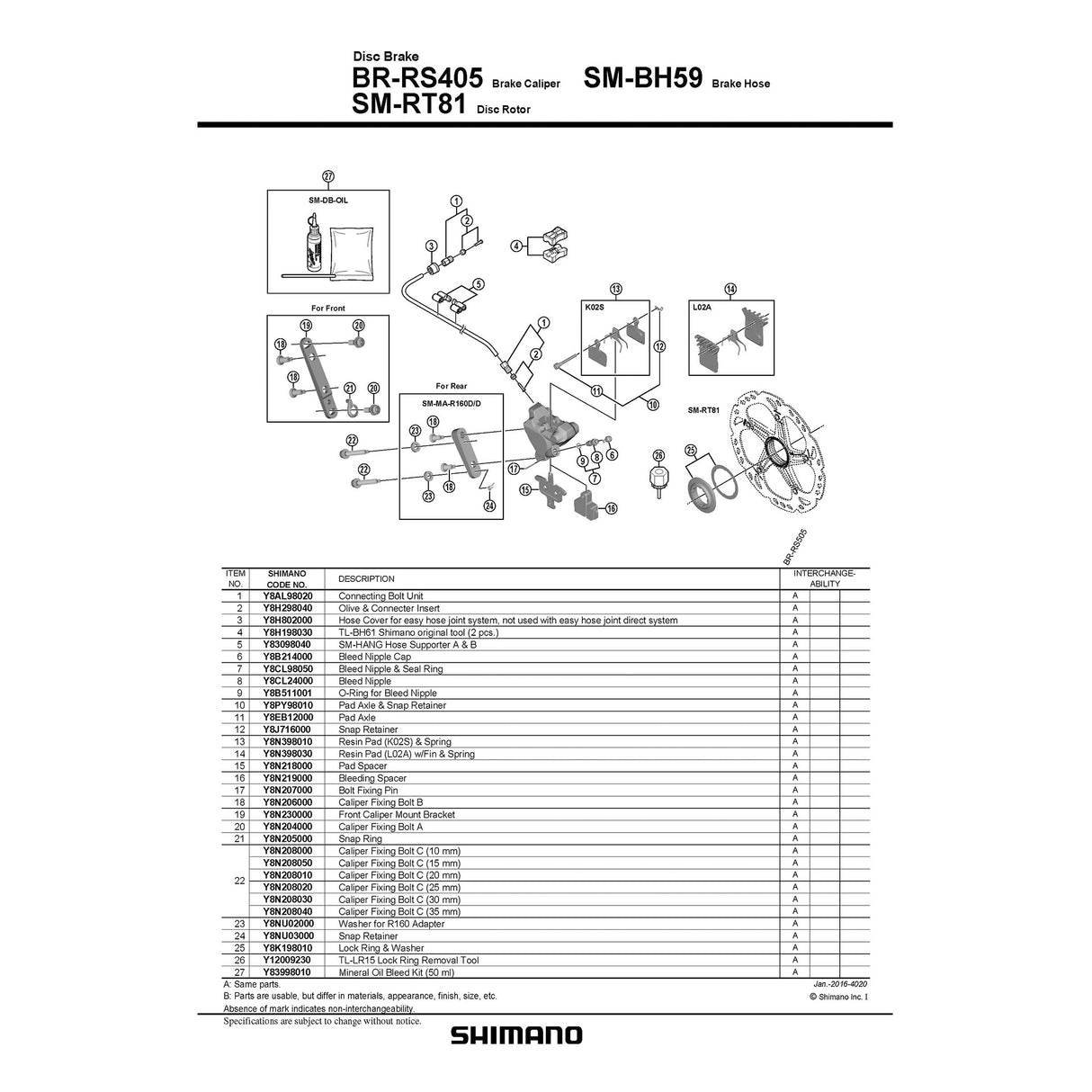 Shimano Centerlock SM-RT81 Säuglingsringring-Waschmaschine