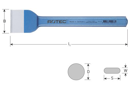 Rotec Fugenmeißel flach 75x230mm