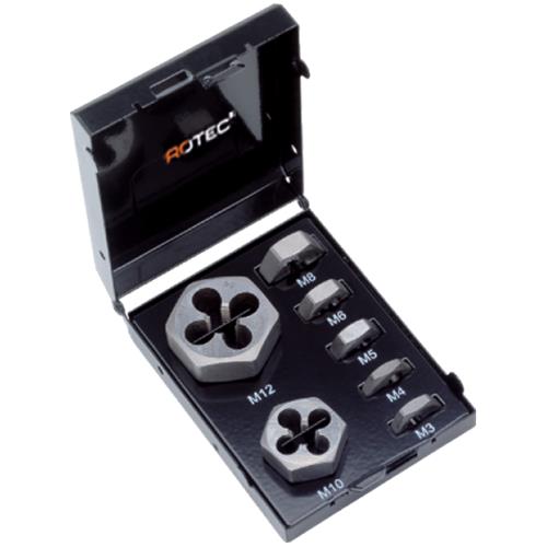 Rotec Sechskant-Schneidmuttern-Set 7-teilig M3-M12
