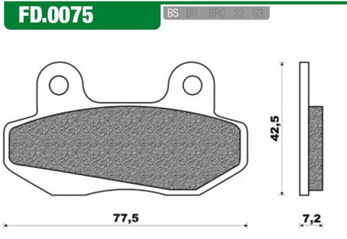 Discbremsblock FD0075 NSR China