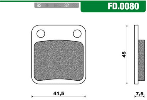 Discbremsblock FD0080 13720