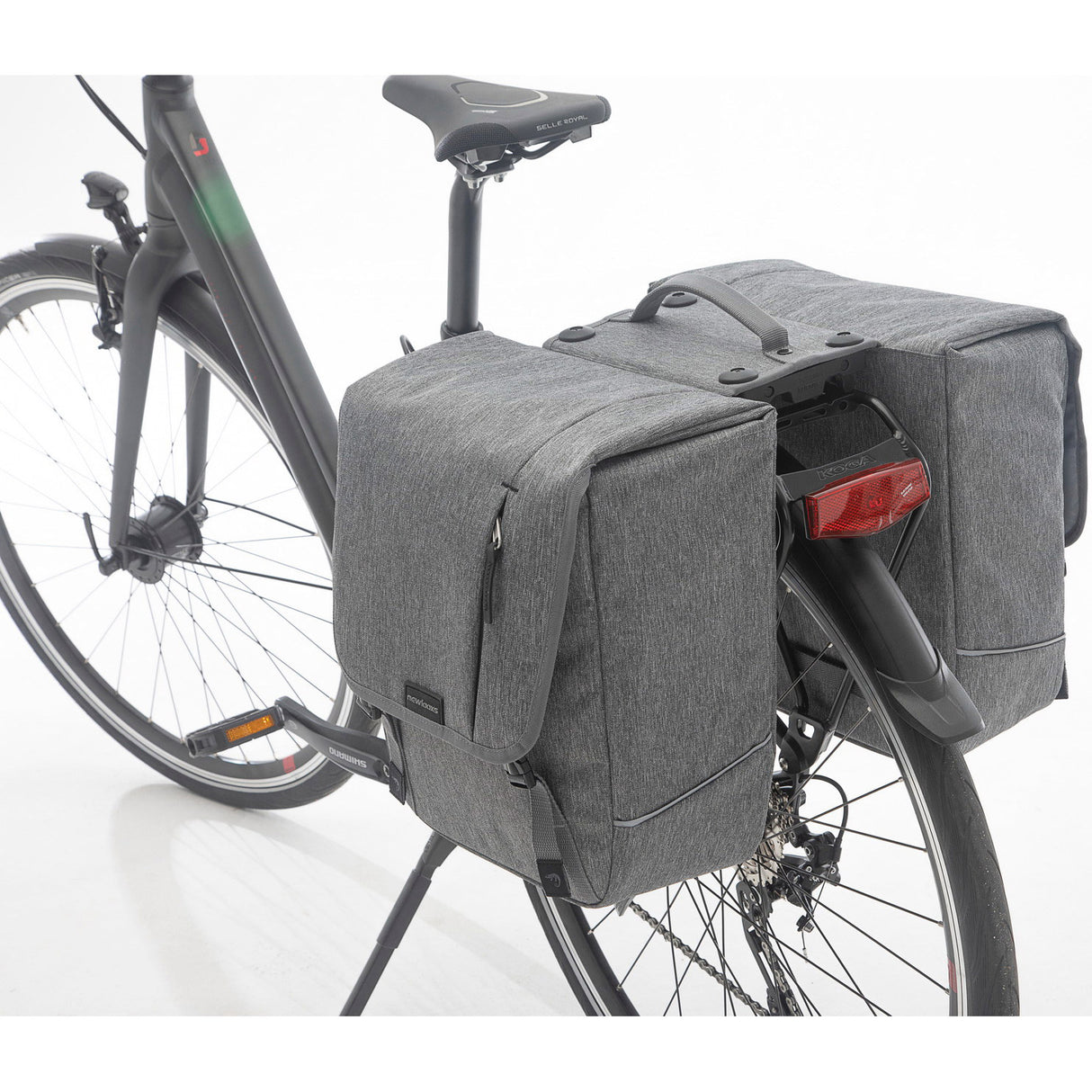 Nova Doppel - Doppelfahrradbeutel, grau, Wasser -Repellent
