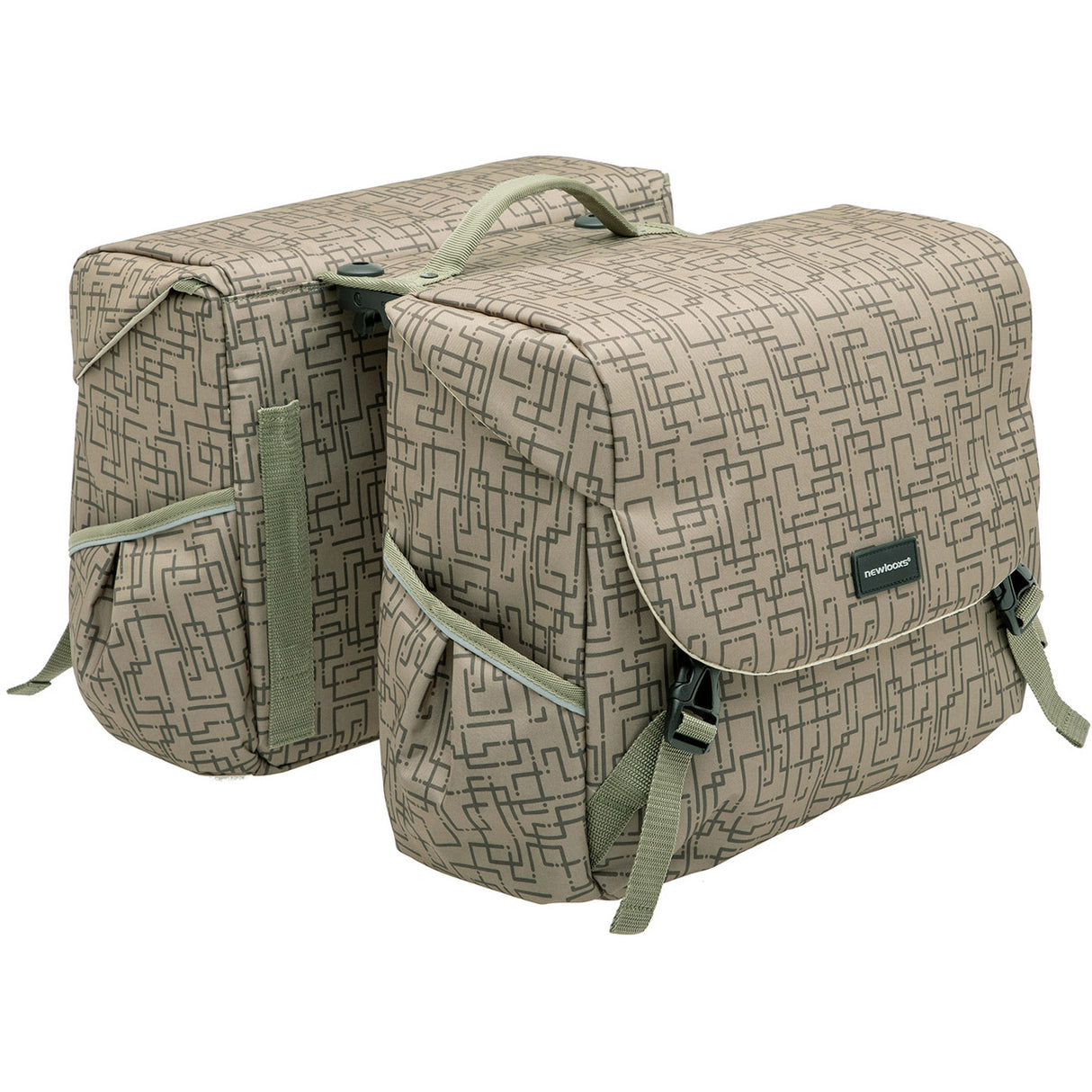 Mondi Joy Double Fahrradbeutel - Wasser - Repellent Polyester - Racktime - Ivy Grey