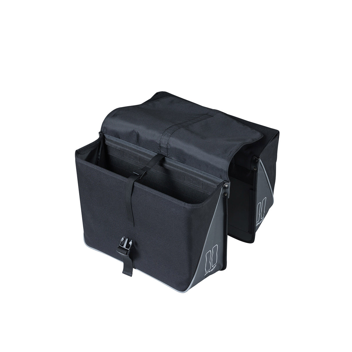 Basilikum Doppelfahrradbeutel, schwarz, Wasser -Repellent, 35l