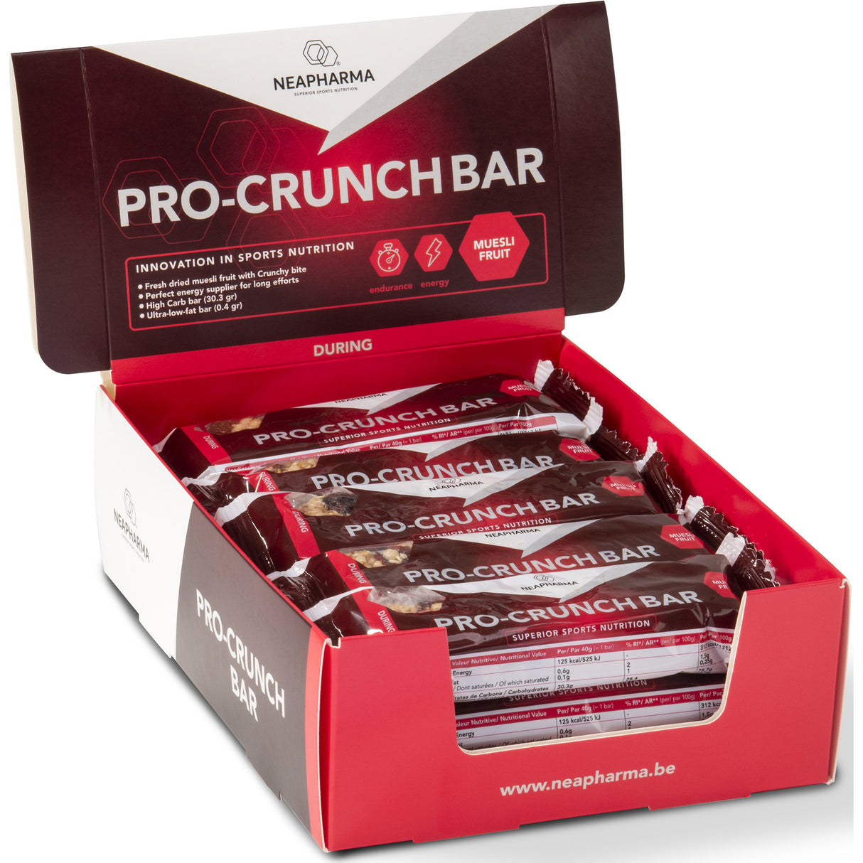 Neapharma Riegel-Crunch-Riegel-Display (24 Stück)