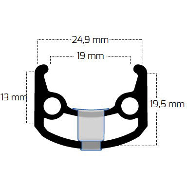 Ryde Felge Sputnik 28 622 36g 14g CNC Schwarz