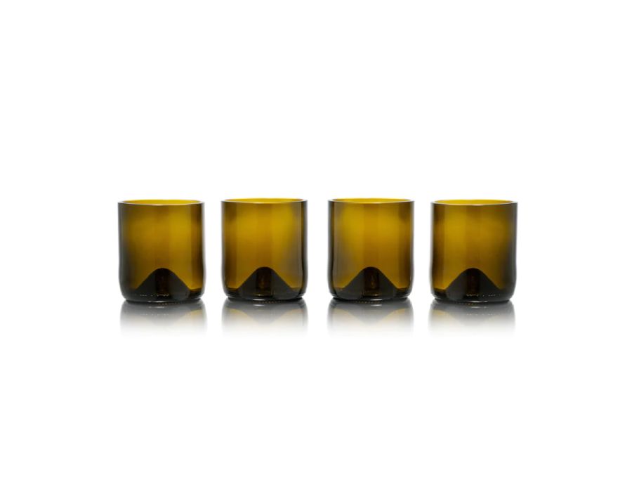 Abgebildetes Glas - kurzer Becher - 4 -pack - Olive