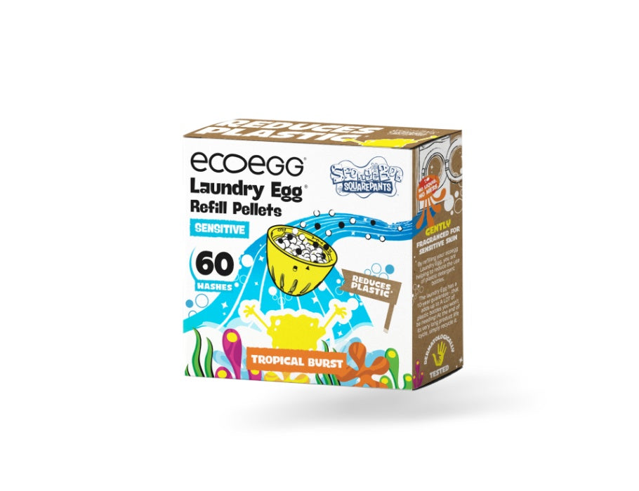 Ecoegg Nachfüllwaschball - SpongeBob - Tropischer Burst - empfindlich - 60 Wäsche