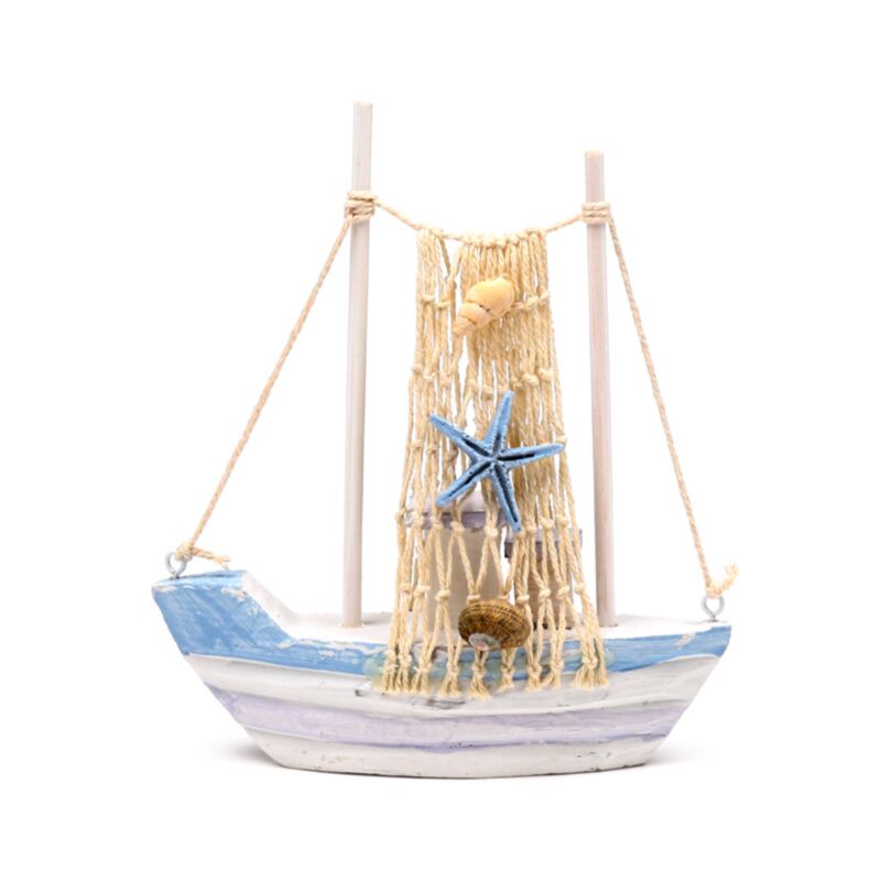 Strandsouvenir - Segelboot blauer Stern