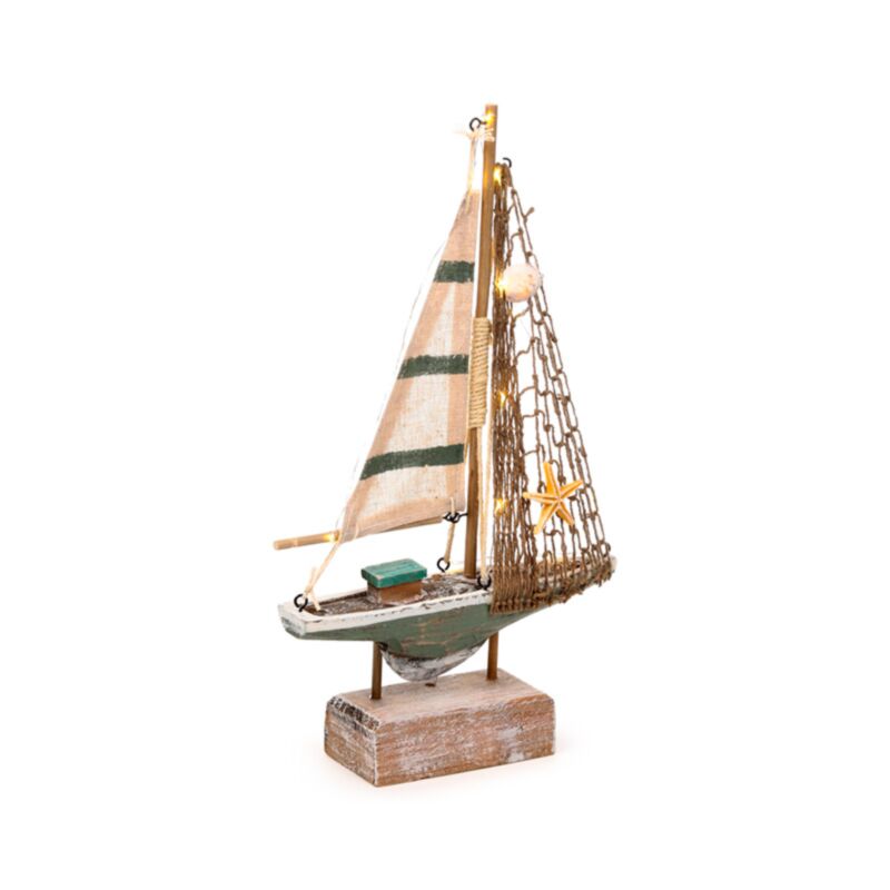 Strand-Souvenir – Segelboot-Muscheln, LED-Licht