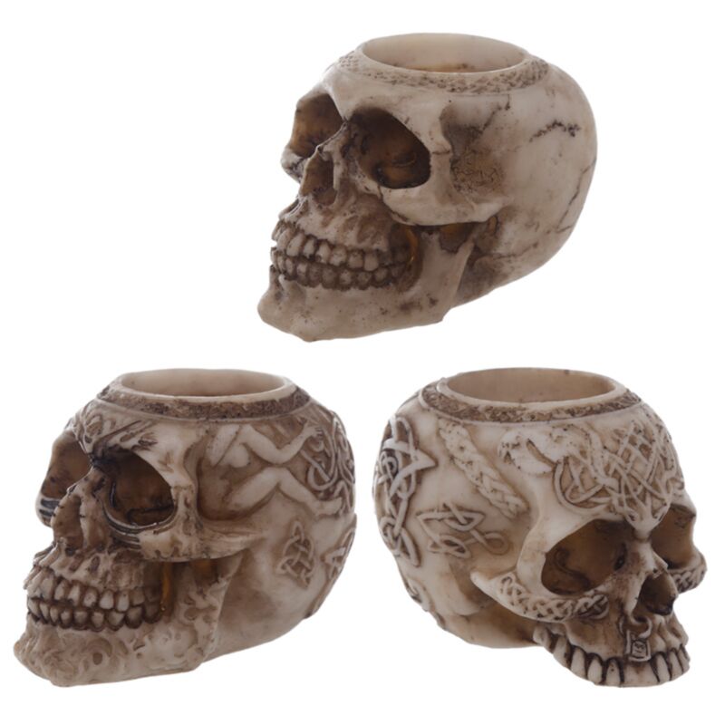 Totenkopf-Teelichthalter