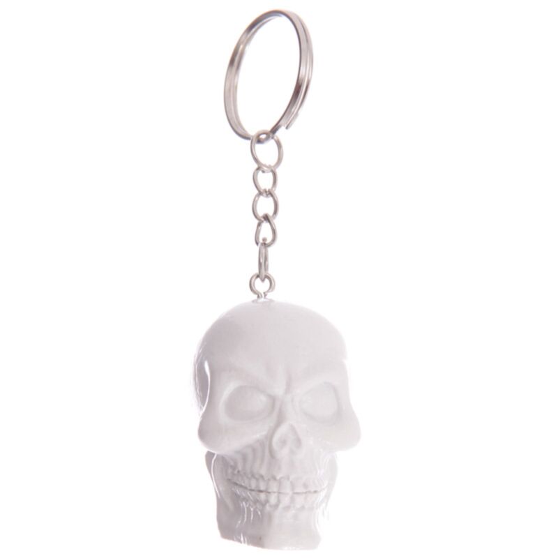 Schwarz-weißer Totenkopf-Schlüsselanhänger