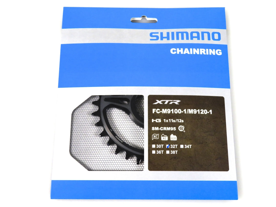 Shimano Kettenblatt xtr sm-crm95 mod. 19 Kettenblatt-Unterlegscheibe. xtr 32t.4-arm,fc-m9100