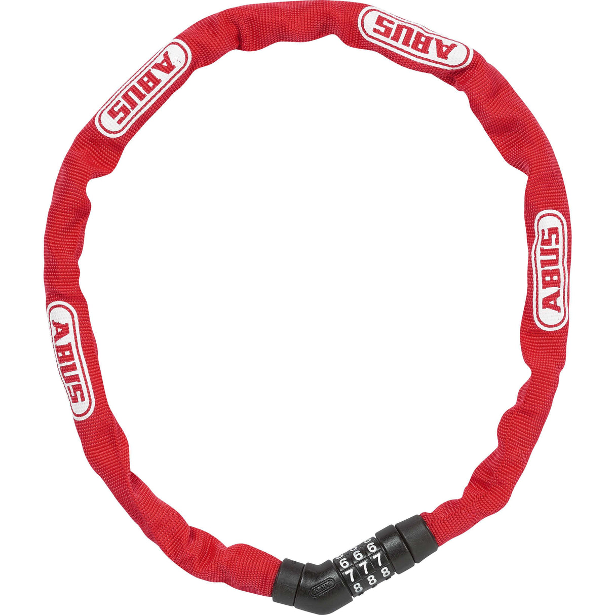 Kettenschloss von Abus Grad 4804C 75 - rot, 4mm - 75 cm - Fahrrad