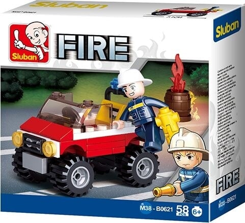 Sluban Feuerwehrjeep: 58 Stück (m38-b0621)