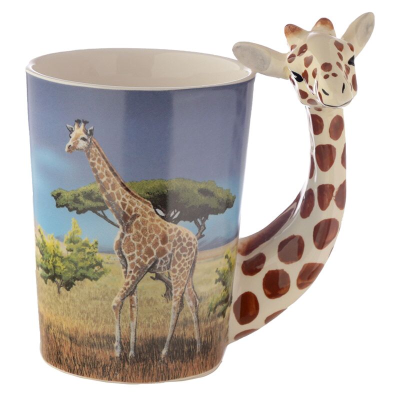 Keramikbecher mit Giraffengriff