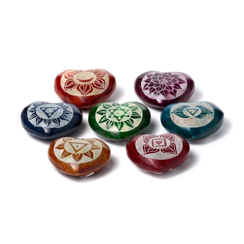 Chakra-Herz-Räucherstäbchenhalter aus Speckstein